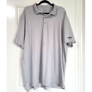 Callaway Opti-Dri Gray Men's 2XL Golf Polo Shirt Performance Short Sleeve Logo